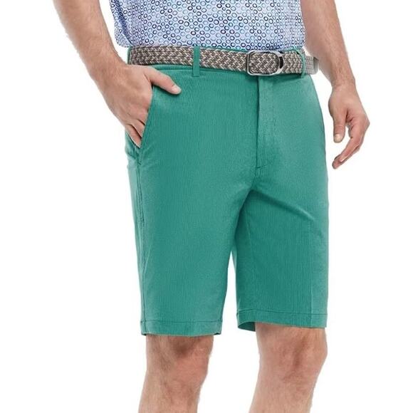 40 Maelreg Performance Proflex Sea Green Golf Sports Shorts SPF 30+ stretch NWT - Picture 1 of 10
